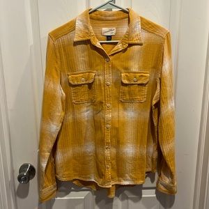 Universal Thread yellow plaid flannel